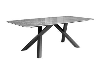 Керамический кухонный стол DikLine KS220 керамика Monsoon (серый глянец JA688) / опоры черные в Кирове