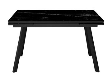 Керамический обеденный стол DikLine SKA125 Керамика Черный мрамор/подстолье черное/опоры черные (2 уп.) в Кирове