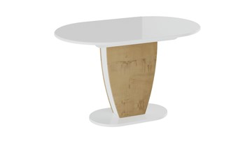Кухонный овальный стол Монреаль тип 1 (Белый глянец/Бунратти) в Кирове