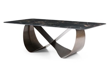 Керамический обеденный стол DT9305FCI (240) черный керамика/бронзовый в Кирове