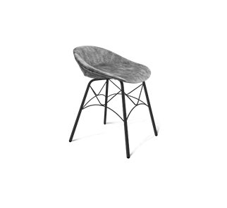 Обеденный стул SHT-ST19-SF1 / SHT-S107 (дымный/черный муар) в Кирове