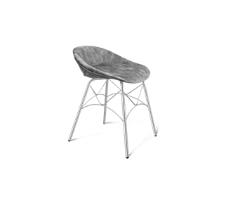 Обеденный стул SHT-ST19-SF1 / SHT-S107 (дымный/хром лак) в Кирове