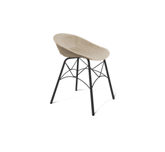 Обеденный стул SHT-ST19-SF1 / SHT-S107 (ванильный крем/черный муар) в Кирове