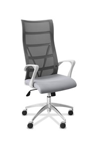 Офисное кресло Топ X белый каркас, сетка/ткань TW / серая/ серая в Кирове