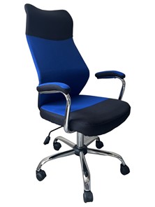 Кресло компьютерное C168 черный/синий в Кирове