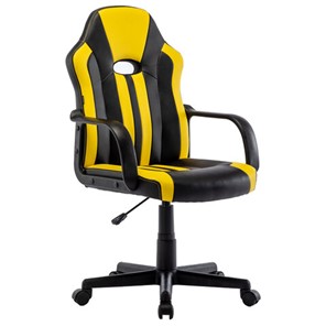 Офисное кресло RABIX "Stripe GM-202", экокожа, черное/желтое, 532510 в Кирове