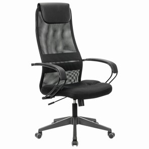 Кресло офисное Brabix Premium Stalker EX-608 PL (ткань-сетка/кожзам, черное) 532090 в Кирове