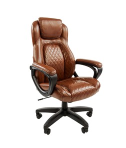 Кресло офисное CHAIRMAN 432, экокожа, цвет коричневый в Кирове