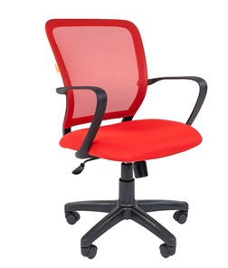 Офисное кресло CHAIRMAN 698 black TW-69, ткань, цвет красный в Кирове
