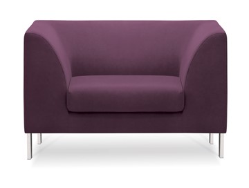 Офисное мягкое кресло Сиеста, ткань Сахара / фиолетовая С33 в Кирове
