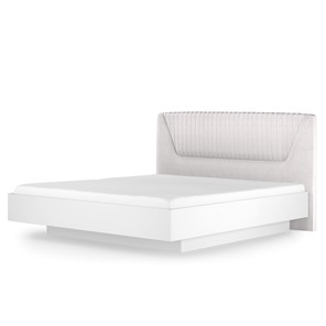 Кровать с подъемным механизмом Кураж Марсель-11 (Белый, ткань Catania white) 1400 в Кирове