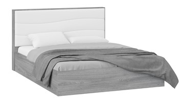 Кровать с мягкой спинкой Миранда тип 1 (Дуб Гамильтон/Белый глянец) в Кирове