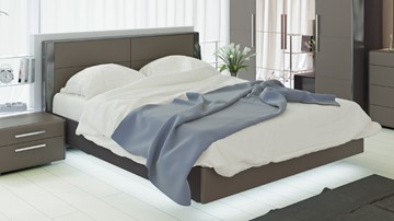 Кровать в спальню Наоми 1600, цвет Фон серый, Джут СМ-208.01.01 в Кирове