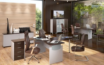 Набор мебели в офис OFFIX-NEW для двух сотрудников и руководителя в Кирове