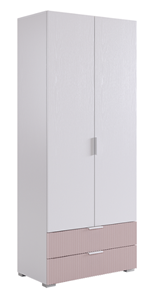 Шкаф двухдверный с ящиками Зефир 120.01 (белое дерево/пудра розовая (эмаль)) в Кирове