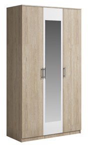Шкаф 3 двери Genesis Светлана, с зеркалом, белый/дуб сонома в Кирове