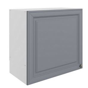 Кухонный шкаф Мишель под вытяжку L600 H566 (1 дв. гл.) эмаль (белый/серый) в Кирове
