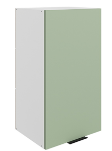 Навесной шкаф Стоун L400 Н720 (1 дв. гл.) (белый/полынь софттач) в Кирове