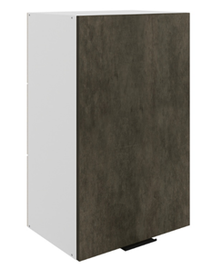 Кухонный навесной шкаф Стоун L450 Н720 (1 дв. гл.) (белый/камень темно-серый) в Кирове