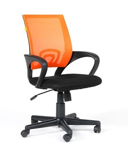 Офисное кресло CHAIRMAN 696 black Сетчатый акрил DW66 оранжевый в Кирове