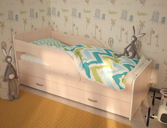 Детская кровать Максимка, цвет Млечный дуб в Кирове - изображение