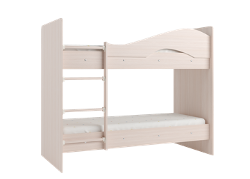 Детская 2-х ярусная кровать Мая на щитах со шкафом и ящиками, цвет Млечный дуб в Кирове - предосмотр 2