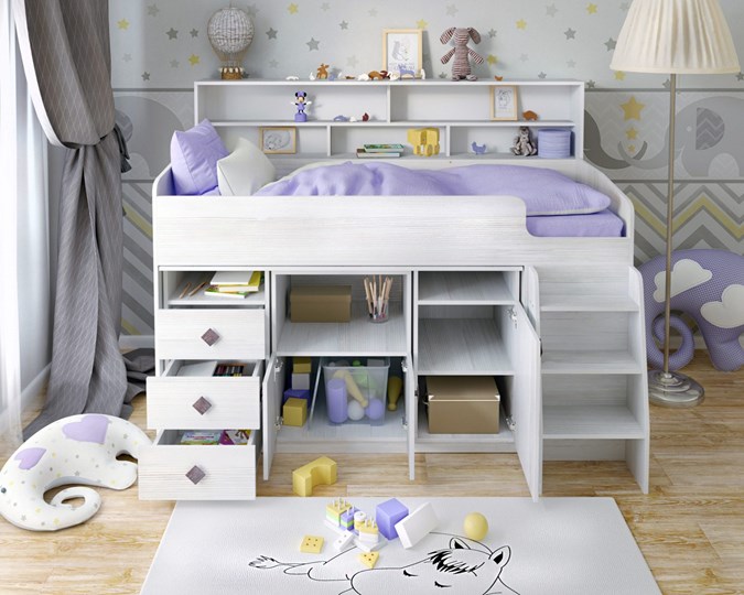 Детская кровать-чердак Малыш-5, цвет Винтерберг в Кирове - изображение 3