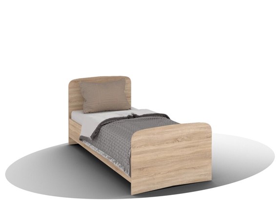 Кровать детская  ВЕГА Кровать Кр-08 900 с плоским основанием (Сонома) в Кирове - изображение