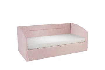 Кровать в детскую 0.9 Альба (Софа), нежно-розовый (велюр) в Кирове