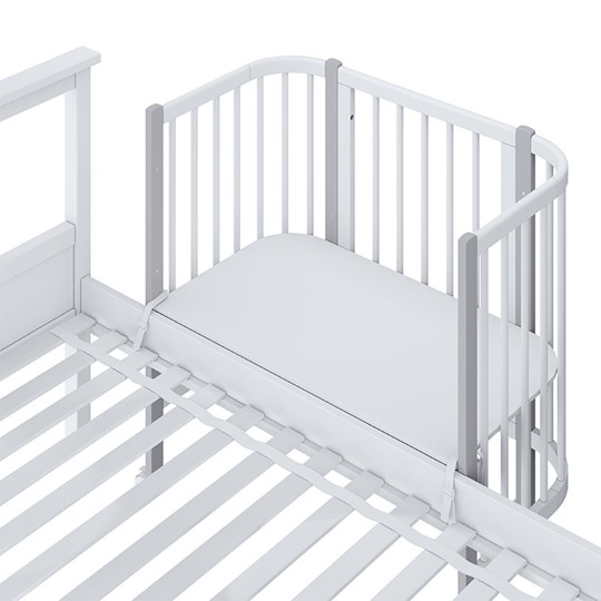 Приставная кровать POLINI Kids Simple 120 Белый / Серый в Кирове - изображение 4