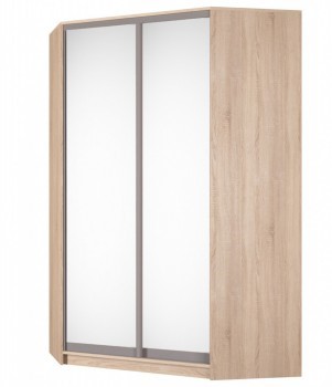 Угловой шкаф Аларти (YA-230х1400(602) (10) Вар. 5; двери D5+D5), с зеркалом в Кирове - изображение