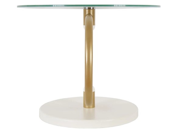Стеклянный столик Дуэт 13Н (золото-слоновая кость-прозрачное) в Кирове - изображение