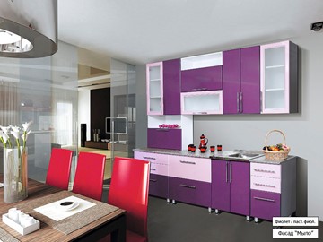 Готовая кухня Мыло 224 2600, цвет Фиолет/Пастель фиолет в Кирове