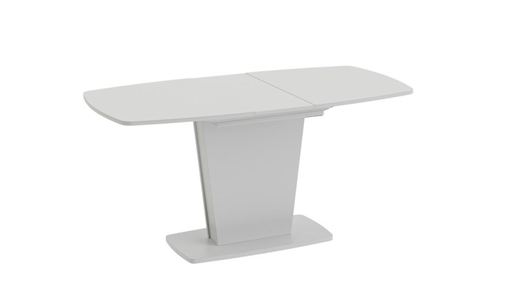 Кухонный стол раскладной Честер тип 2, цвет Белый/Стекло белый глянец в Кирове - изображение 1