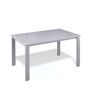 Обеденный раздвижной стол Kenner LL1200 серый/стекло серое глянец в Кирове