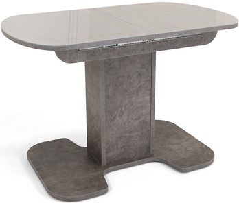 Раздвижной стол Киото-1 (ноги серый камень, серебро/серый камень) в Кирове