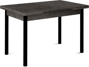 Кухонный раскладной стол Милан-1 EVO, ноги металлические черные, серый камень в Кирове