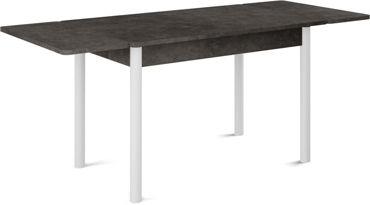 Раздвижной стол Милан-2 EVO, ноги белые, серый камень в Кирове - изображение 1