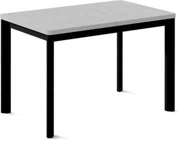 Кухонный стол раздвижной Токио-1L (ноги металлические черные, светлый цемент) в Кирове