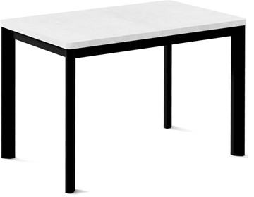 Кухонный раскладной стол Токио-2L (ноги металлические черные, белый цемент) в Кирове