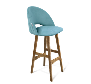 Барный стул SHT-ST34-1 / SHT-S65 (голубая пастель/дуб брашированный коричневый) в Кирове