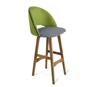 Барный стул SHT-ST34-3 / SHT-S65 (оливковый/гусиная лапка/дуб брашированный коричневый) в Кирове