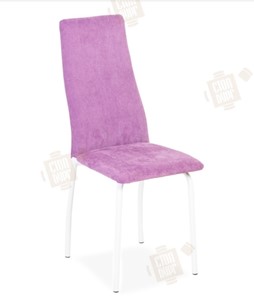 Кухонный стул Волна, каркас металл белый, инфинити фиолетовый в Кирове