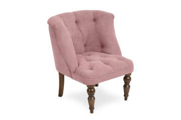 Мягкое кресло Бриджит розовый ножки коричневые в Кирове
