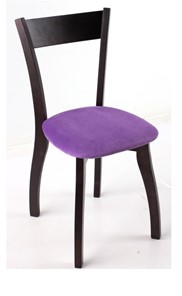 Обеденный стул Лугано каркас массив венге, велюр -  инфинити фиолетовый в Кирове