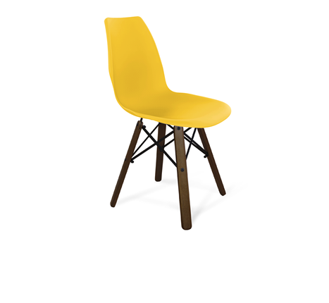 Кухонный стул SHT-ST29/S70 (желтый ral 1021/темный орех/черный) в Кирове - изображение