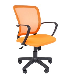Кресло CHAIRMAN 698 black TW, ткань, цвет оранжевый в Кирове - предосмотр