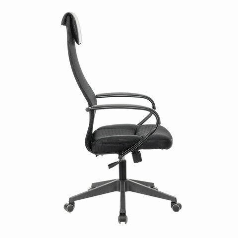 Кресло офисное Brabix Premium Stalker EX-608 PL (ткань-сетка/кожзам, черное) 532090 в Кирове - изображение 2