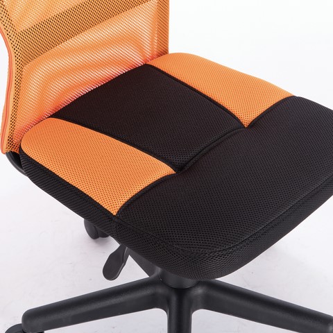 Кресло Brabix Smart MG-313 (без подлокотников, комбинированное, черное/оранжевое) 531844 в Кирове - изображение 6