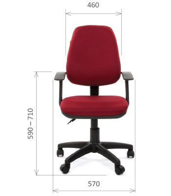 Офисное кресло CHAIRMAN 661 Ткань стандарт 15-11 красная в Кирове - изображение 1